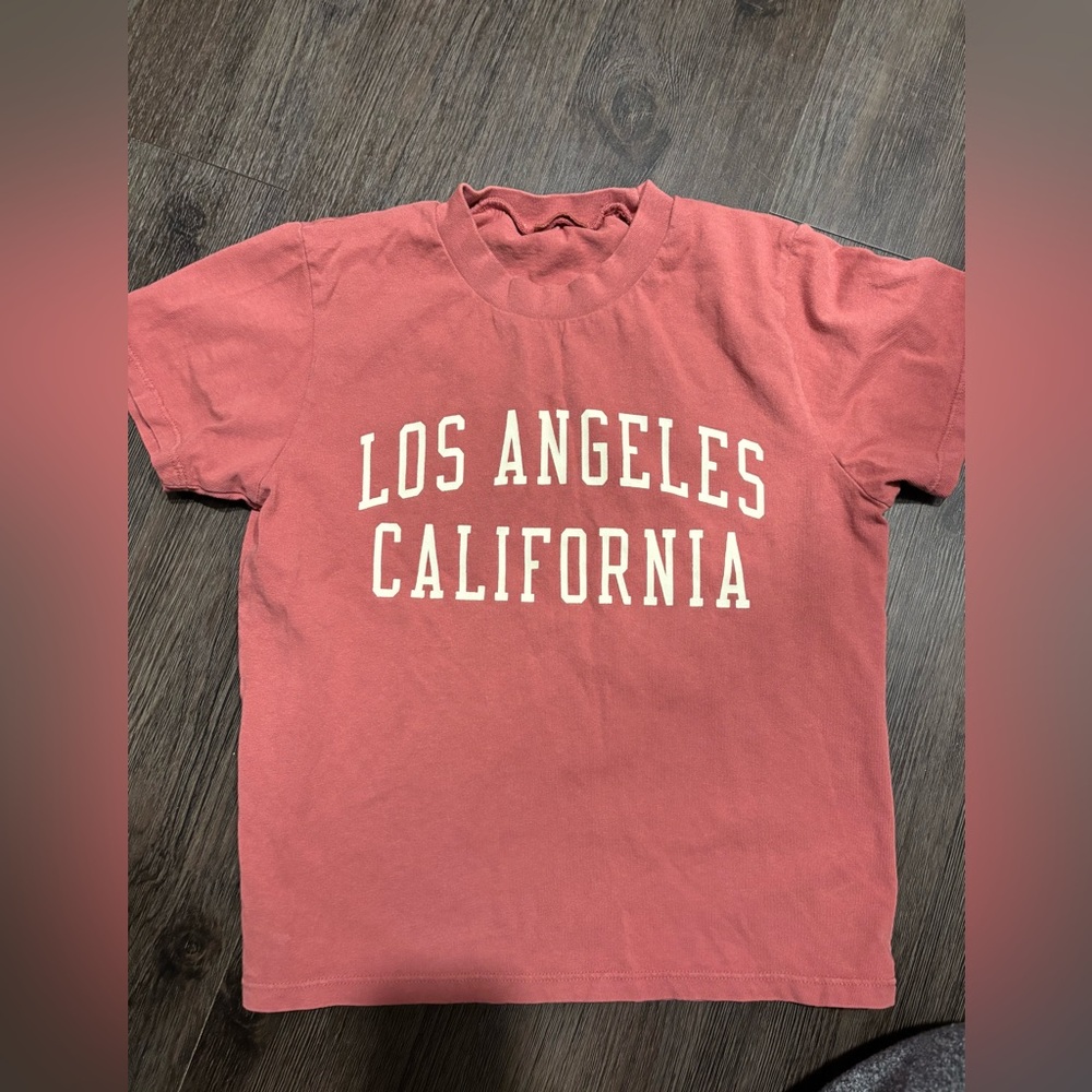 Brandy Melville Red Los Angeles California Tee